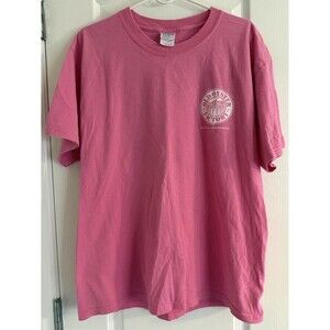 VTG Men’s The Old Oyster Factory Pink T Shirt Large Gildan Ultra Cotton Hilton